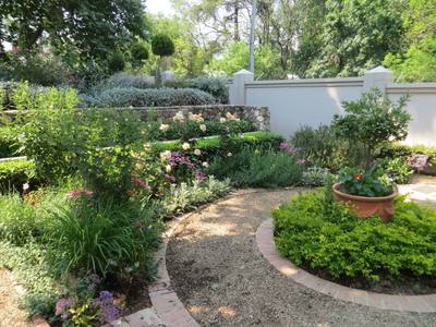 Circle Below The Terrace Filled With Colourful Perennials