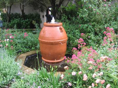 Using A Lovely Terracotta Pot For A Water Feature